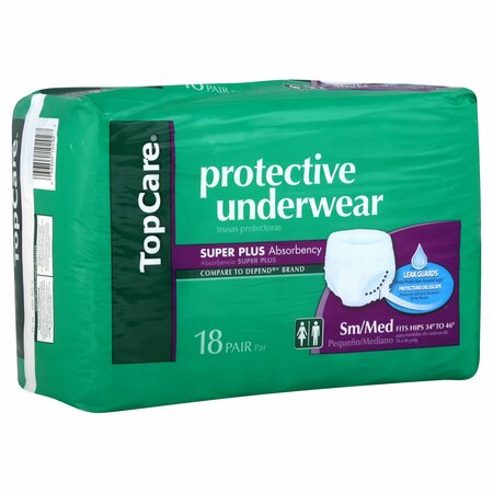 TOPCARE Tc Prot Underwear Unisex Size Tc Prot Underwear Unisex SmMd, 18PK 412945